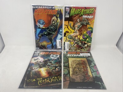 Lot Of 4 Mars Attacks  Comics Image IDW Occupation Zombies V Robots Greatest Hit