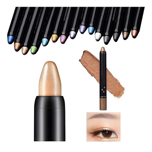 15 Color Highlighter Eyeshadow Pencil Waterproof Glitter Eyeliner Pen Set - Picture 10 of 13