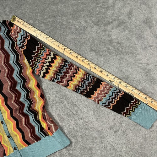 Missoni for Target Colorful Zig-Zag Button Up Knitted Top Cardigan Size Medium - Picture 14 of 22