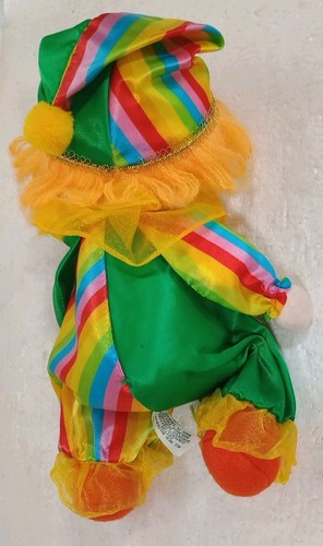 Enesco Clown Plush Vintage 1985 11" Hard Plush Head Soft Plush Body - Picture 5 of 9