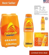 Pack of 4 Energy Orange Drinks - 380ml Bottles with Vitamin B3 for Refreshment