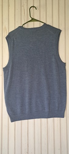 Mens HART SCHAFFNER MARX Extra Fine Merino Wool Vest Grey Business Office Med - Picture 4 of 8