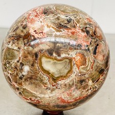 Natural Money agate Crystal Sphere Ball healing 4080G