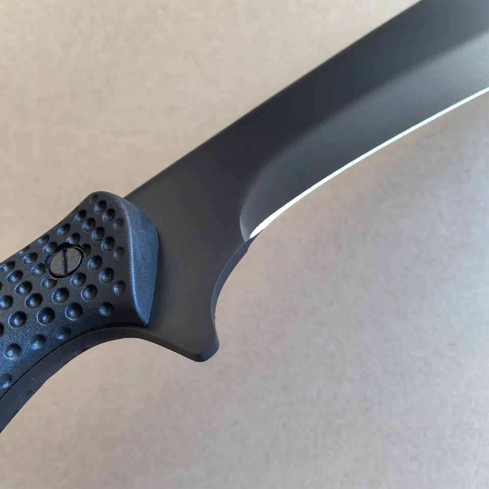 Navaja nepalí de acero inoxidable con funda de cuero/exterior/lista para batalla Foto 3 de 4