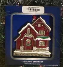 2025 Harvey Lewis "Our 1st Christmas at Home" Holiday Ornament w Crystals & Box