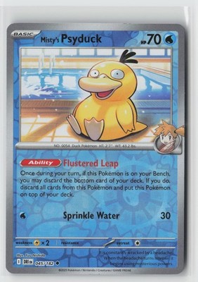 Misty's Psyduck Reverse Holo Uncommon SV10: Destined Rivals 045/182 NM
