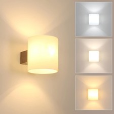 Wall Light Indoor E27 Wall Lamp with Glass Lampshade 3 Colour Bedroom Hallway