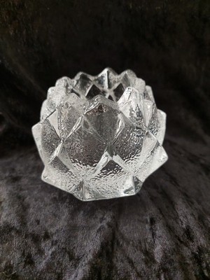 Orrefors Schweden, Nimbus Kerzenhalter von Berit Johansson 9,5 cm breit