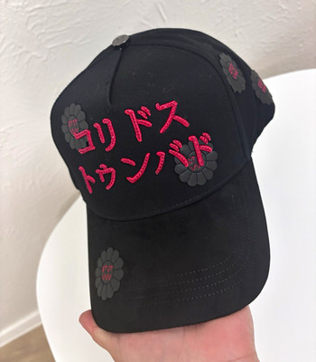 Barbas x CT Corridos Tumbados koridosu Cap Hat Black Red Adjustable