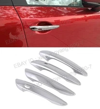 Chrome Door Handle Cover Trim For 2019-2024 Mazda 3 BP/CX-30 DM Smart Keyholes