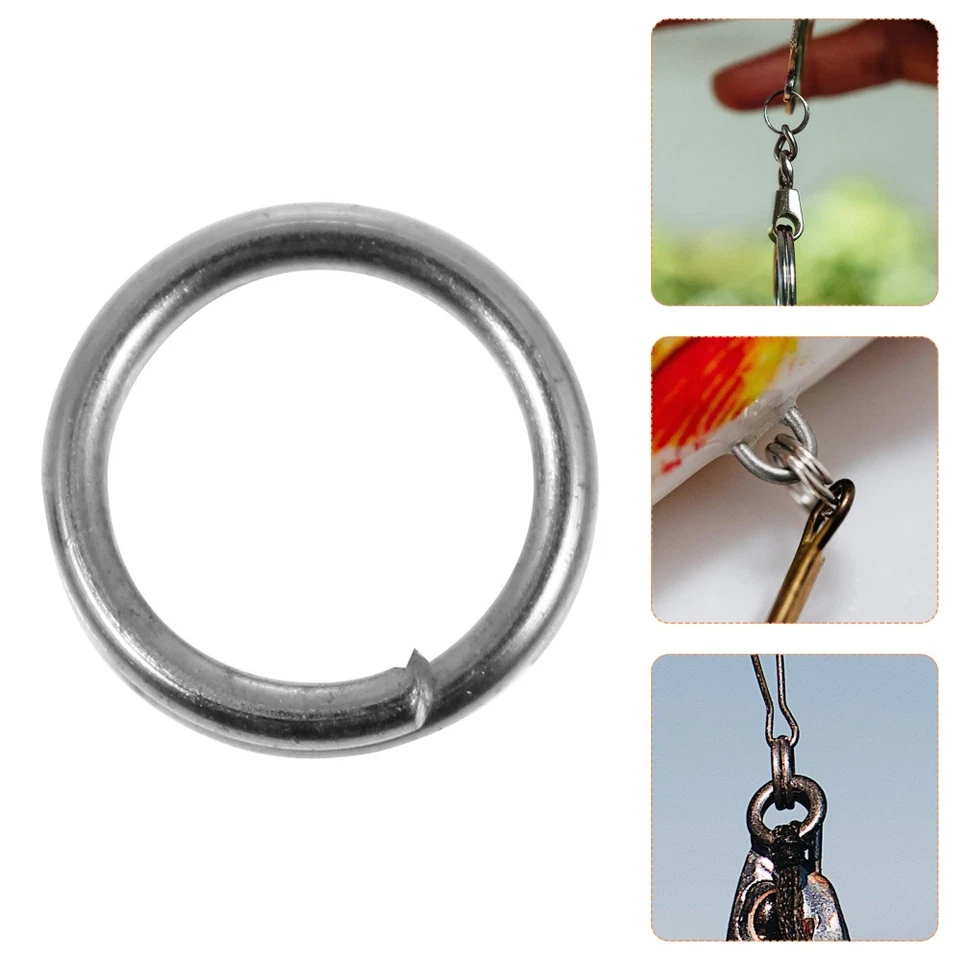 100 Pcs Connecting Ring Fishing Split Rings Swivel Connector Double Lure - Image 2 of 4