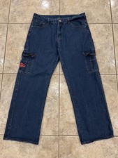 SHEIN Baggy Wide Leg Y2K Jeans Womens 36x30 Grunge Hip Hop Skate Cargo Pocket