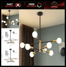 Modern 8-Light Sputnik Chandelier - Adjustable Mid Century Ceiling Light Fixture