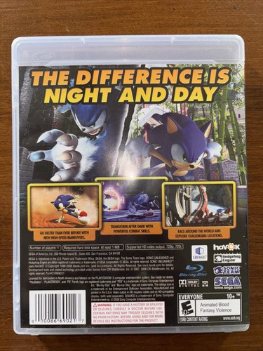 Sonic Unleashed (Sony PlayStation 3, 2008) - Picture 2 of 3