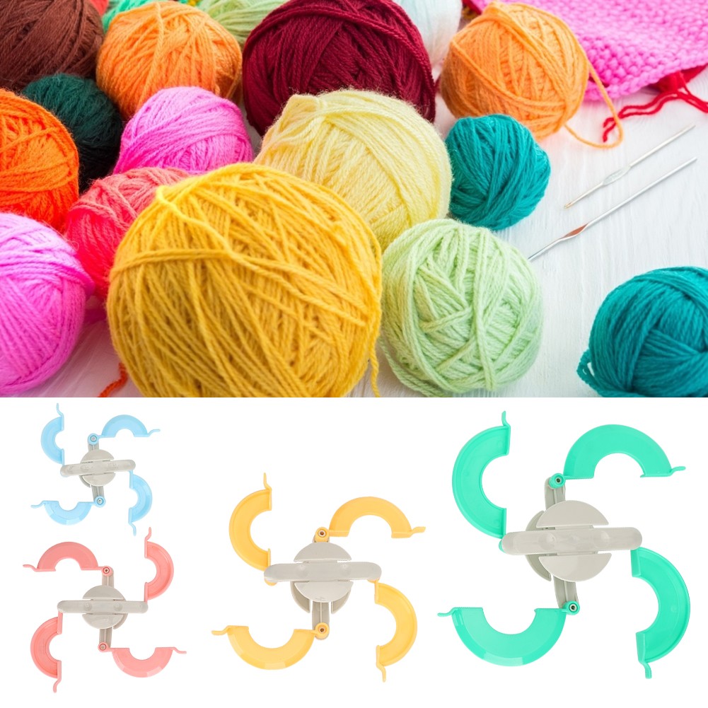 New 4 Sizes Pompom Maker Plastic DIY Fluff Ball Weaving Needlework Knitting