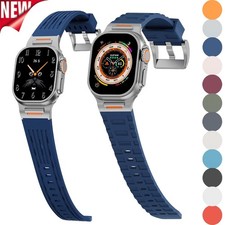 Silicone Band For Apple watch Ultra 3/2 49mm 42 44 45 46mm 3 Style Sport Strap