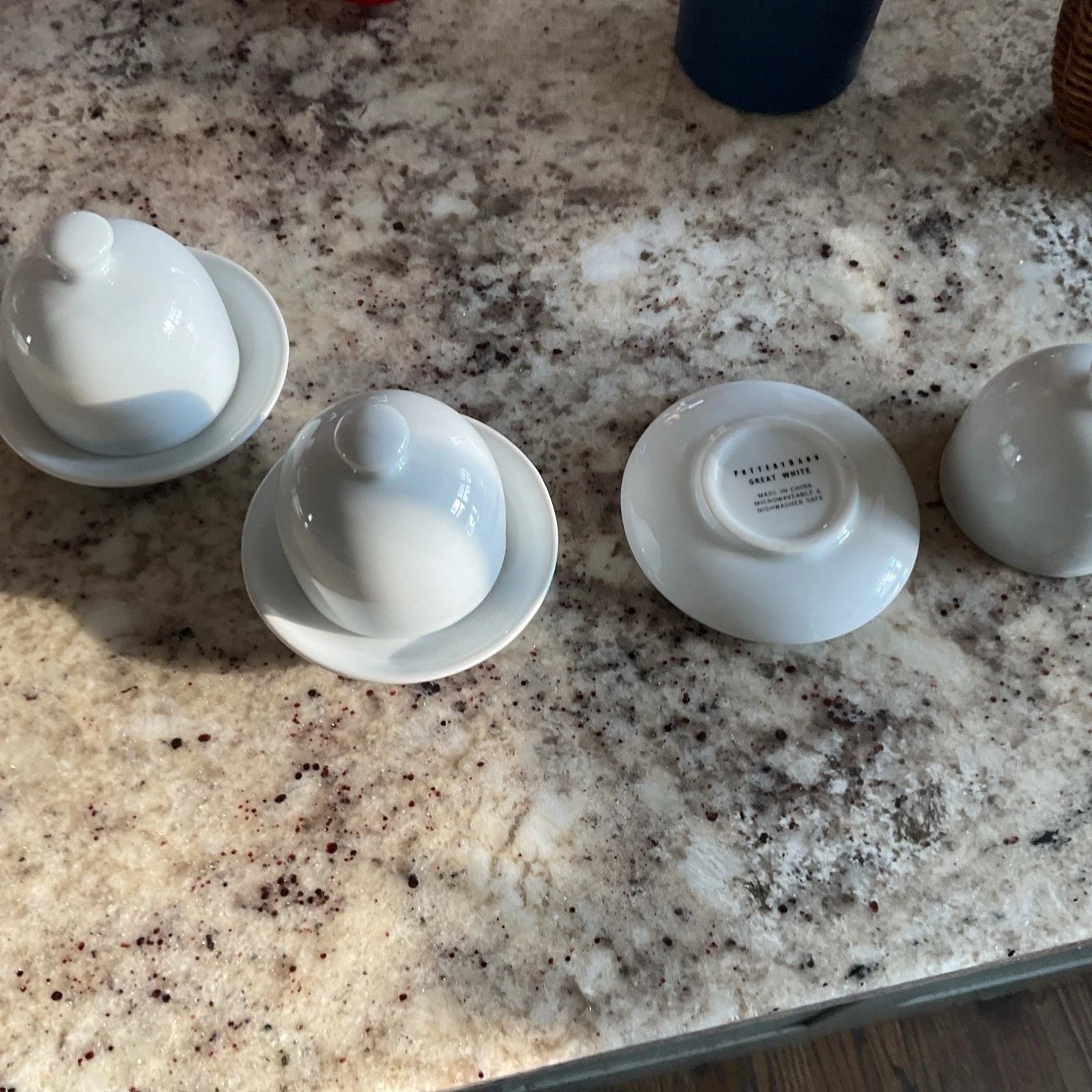 White Ceramic individual Butter Dish Set of 3
Opens in a new window or tab