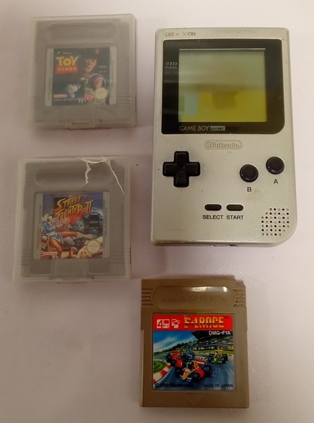 Game Boy Pocket Gris Con 3 Juegos Nintendo