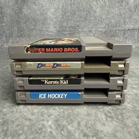 Nintendo Top Loader Nes System Console 15 Game 4 Controller Lot NES-101 Untested