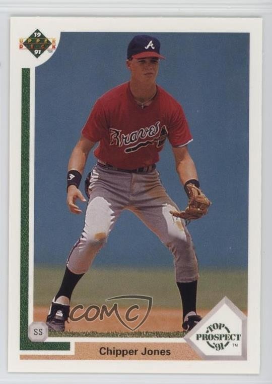 1991 Upper Deck Top Prospect Chipper Jones #55 Rookie RC HOF
