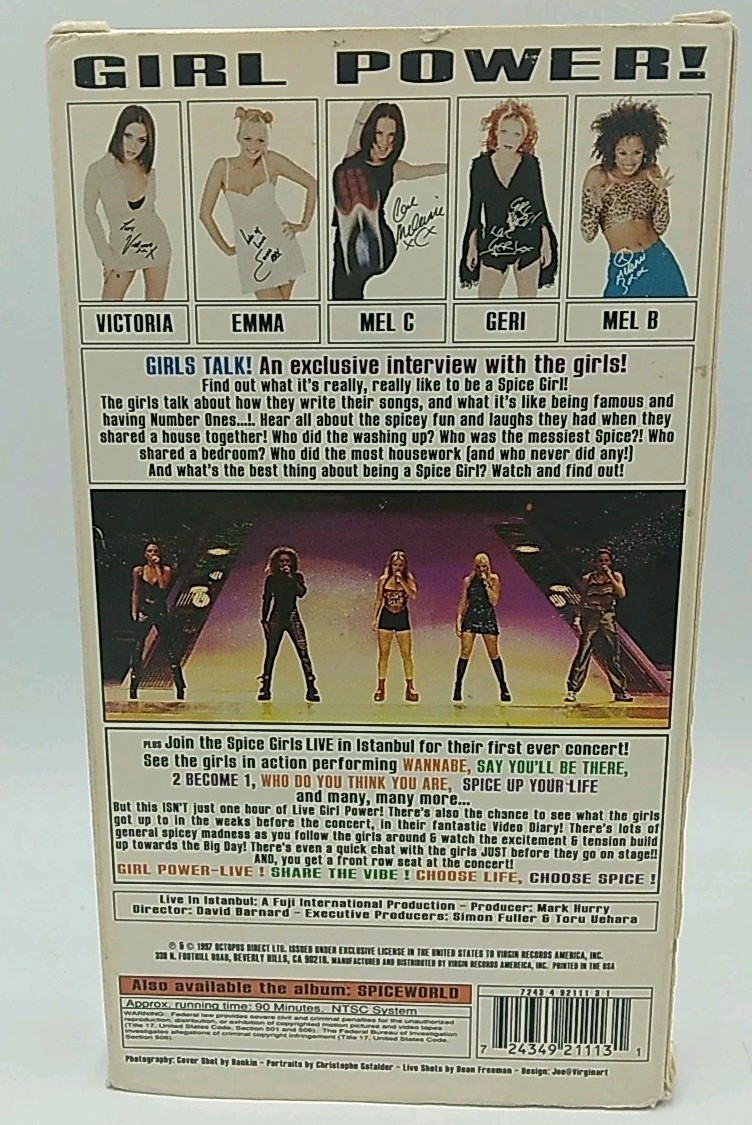 Spice Girls - Live in Istanbul (VHS, 1998, Free Mini-Poster