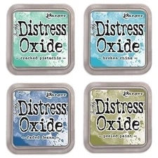 Ranger Tim Holtz Distress Oxide Ink Pads Bundle of 4 Colors - Cracked...