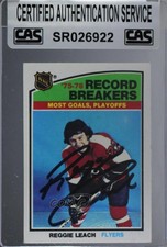 CAS Certified 1976-77 Topps Record Breaker Reggie Leach #65 Sealed Auto a8r