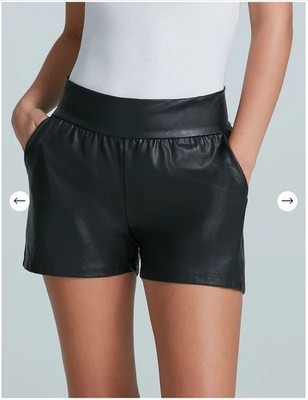 Commando Faux Leather Relaxed Shorts Black Medium