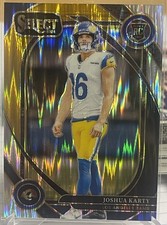 2024 Select Joshua Karty Club Level Black & Gold Shock Rookie #282 RC LA Rams
