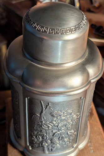 Royal Selangor Pewter Tea Caddy Four Seasons Blossom Lotus - Picture 9 of 11