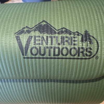 (2) Venture Outdoors Green Roll Up Foam Sleeping Pad, Single Camping Mat 24x72