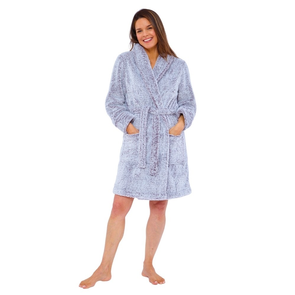Women's Fleece Dressing Gown Bath Robe Unicorn Penguin Reindeer Love To  Sleep | eBay UK