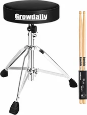 Drum Throne Seat,Adjustable Stool Drum Universal Padded Drum Throne Drummer 