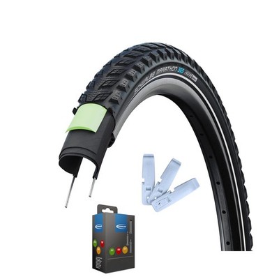 Schwalbe Marathon 365 Reifen + Schlauch + Reifenheber Set - 2025