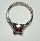 C^A ~ Chateau d’Argent Sterling & Red Stone Ring Scroll Setting, Size 9.25 — photo 8