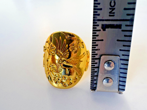 Anillo de pájaro golondrina tono dorado nuevo talla 8 - Imagen 11 de 11