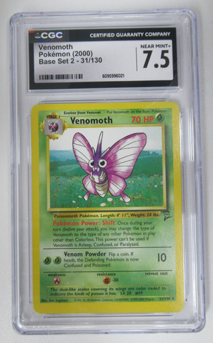 Venomoth graded CGC 7.5 for sale on eBay