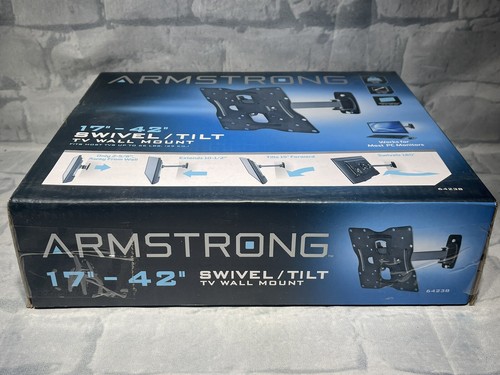 Armstrong Swivel & Tilt Universal TV Wall Mount for 17” to 42” TVs Monitors NEW - Picture 5 of 8