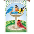 Summer Birdbath Party Brilliance House Flag PR 52163