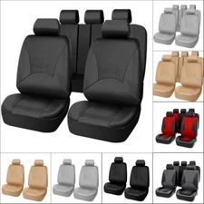 For Honda Car Seat Covers Full Set PU Leather 2/5-Seats Front Rear Protectors