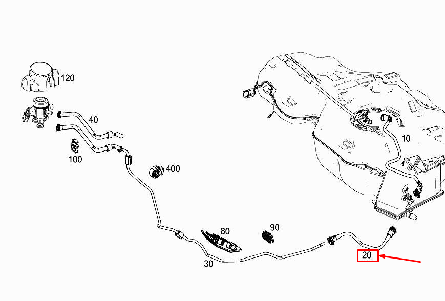 Conduite d'alimentation en carburant MERCEDES-BENZ A W177 A2474706901