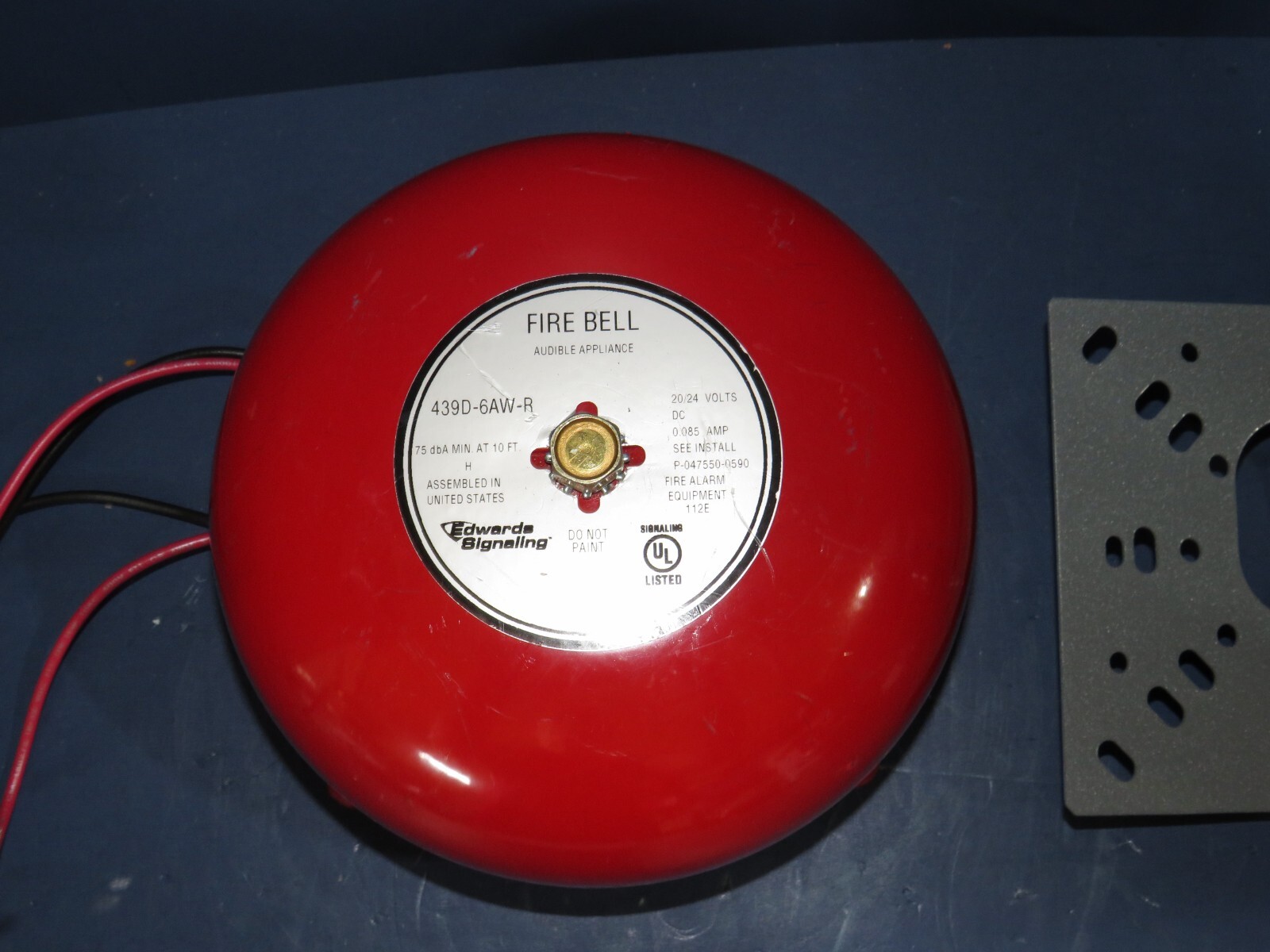 EDWARDS SIGNALING 439d-6AW-R AUDIBLE SIGNAL APPLIANCE FIRE BELL