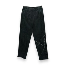 Vintage Terry Lewis Classic Luxuries Leather Pants Women's Black Size 10