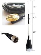 No Ground Mobile Radio Antenna 6/8 VHF 136-174 MHz 4 dBd NMO Hole Mount PL259