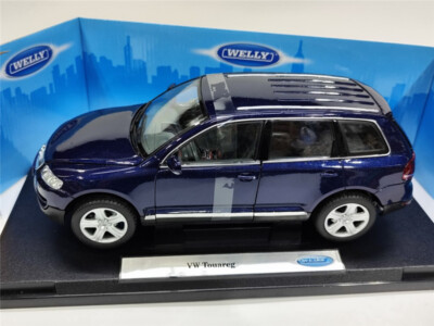 Volkswagen Touareg, Niebieski - Die-cast Model - Welly 22452a