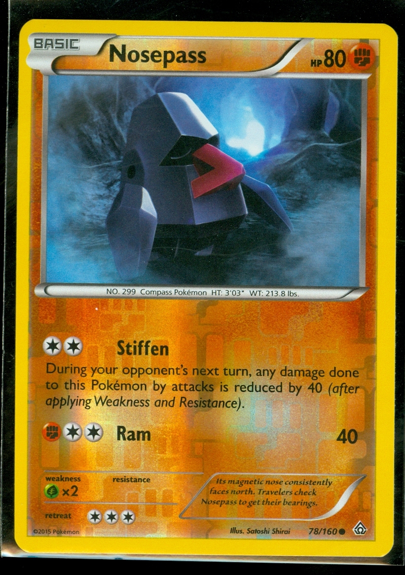 Pokemon NOSEPASS 78/160 - XY Primal Clash Rev Holo MINT!