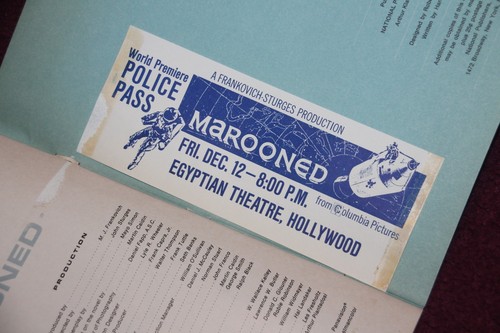 MAROONED PREMIERE TICKET 12. DEZEMBER 1969 ÄGYPTISCHES THEATER GREGORY PECK PROGRAMM - Bild 6 von 10