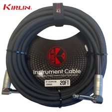 Kirlin 20FT Right Angle to Same Electric Guitar Instrument Cable with Cable Tie