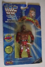 WWF Bend-Ems Ahmed Johnson on Shawn Michael Card Error Figure 1996 Just Toys WWE