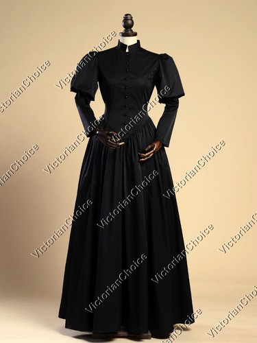 Steampunk Costumes, Outfits for Women    Victorian Maid Dickens Frock Dress Steampunk Wicked Witch Halloween Costume 006 $149.00 AT vintagedancer.com